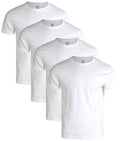 Van Heusen Mens Undershirts – 4 Pack Soft Short Sleeve V Neck and Crewneck White Shirt - Cotton Undershirts for Men (S-XL) Size Small White - Crew Neck